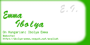 emma ibolya business card